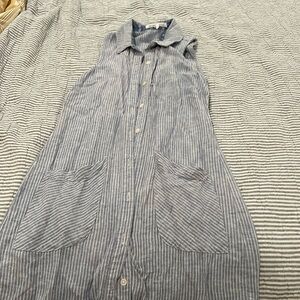 BCBGeneration Dress blue and white seersucker